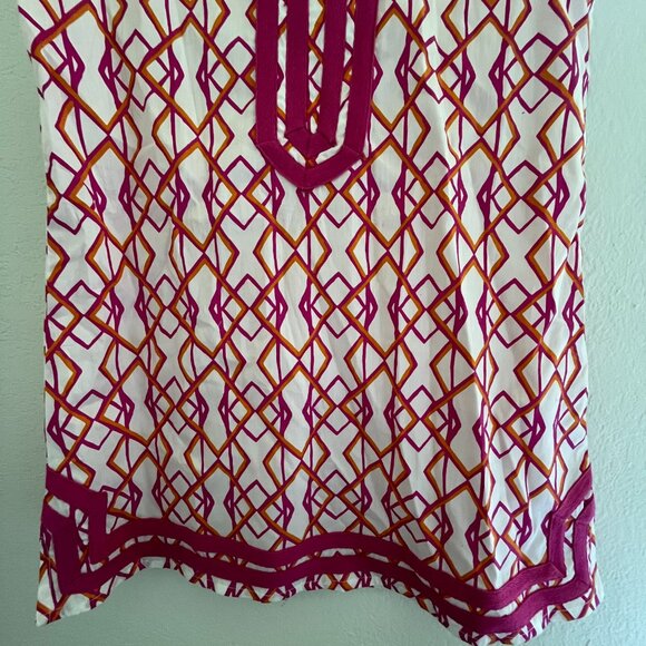 Crown & Ivy Pink Geometric Print Sleeveless Tunic Cover-Up - Picture 7 of 8